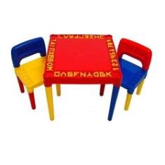 Imagem de Mesa Infantil colorida 2 Cadeiras Desmontável - Tritec