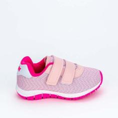 Imagem de Tênis Infantil Feminino Kidy Flex Básico Rosa E Pink Neon