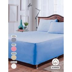 Imagem de Jogo De Lençol Cama Box Conjugado Solteiro 2 Peças 100% De Algodão - C