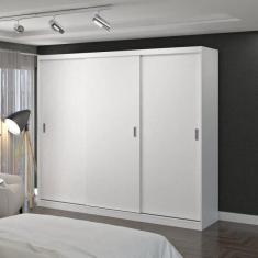 Imagem de Guarda-roupa Casal 3 Portas De Correr 4 Gavetas 1904  Branco