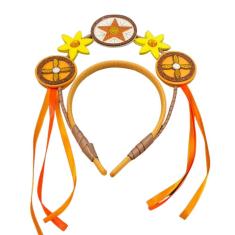 Imagem de Tiara De Cangaço Fantasia Maria Bonita Festa Junina Infantil Arquinho Cangaceira Arraia Caipira São João Quadrilha