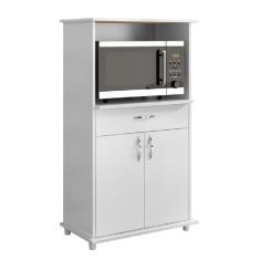 Imagem de Armário Balcão p/ Cozinha Multiuso 2 Portas Gaveta Branco
