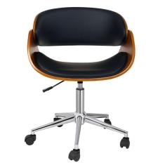 Imagem de cadeira de escritório diretor giratória pilar preta