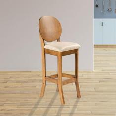 Imagem de Banqueta Alta para Cozinha Americana 113 x 36 Cm Florence Madeira Maci