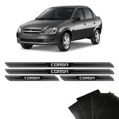 Imagem de Kit Soleira Diamante Corsa Hatch Sedan Com Protetor De Porta