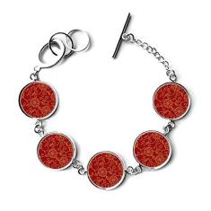 Imagem de DIYthinker Pulseira de estilo chinês japonês com estampa de flores asiáticas