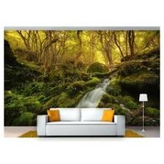 Imagem de Papel De Parede Cachoeira Natureza Outono 3D 6M² Nch136