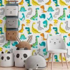Imagem de Papel De Parede Adesivo Infantil Dino N014046 Rolo 0,58X3M