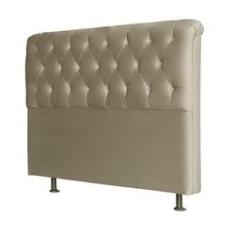 Imagem de Cabeceira Casal Emilia 160 cm Taupe Suede – IDF Decor