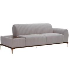 Imagem de Sofá Molino 03 Lugares 210cm C/Mesa Auxiliar Direito Lona Cru - Nexta