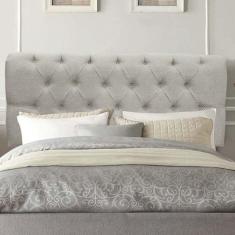 Imagem de Painel Estofada Paris 195cm King Size Para Cama Box Quarto Linho Bege - Gat Magazine