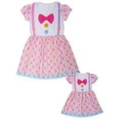 Imagem de Vestido Tal Mãe Tal Filha Temático Fantasia Palhacinha Kit Adulto e In
