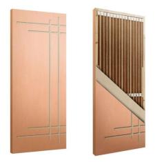 Imagem de Porta Sarrafeada Frisada HDF de Pinus Friso 15 - JB Paes