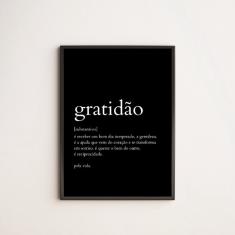 Imagem de Quadro Decorativo Definição De Gratidão 45X34Cm