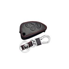 Imagem de Couro Smart Key Fob Cover Protetor de capa de pele, adequado para Alfa Romeo 147 156 166 GT JTD TS Proteção de capa completa