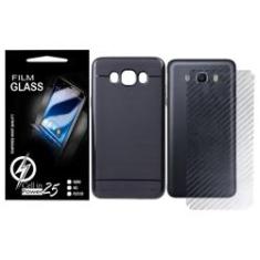 Imagem de Película De Carbono + Capa Emborrachada Galaxy J7 Metal J710 5.5