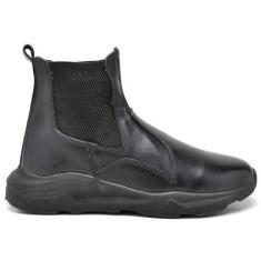 Imagem de Tênis Masculino Cano Alto Bota Chelsea Em Couro Confortável - Ranclafe