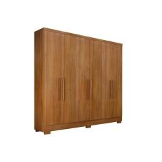 Imagem de Guarda Roupa Casal 6 Portas e 4 Gavetas c/ Espelho e Pés Milly Freijo Cumaru - Novo Horizonte