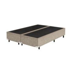 Imagem de Base Box Casal Bipartido Suede Bege - 30x138x188