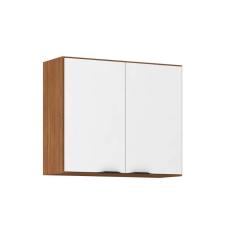Imagem de Armário Aéreo Cozinha Modulado Firenze 2 Portas 80cm Amendola/Branco - Demóbile
