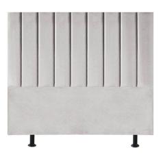 Imagem de Cabeceira Estofada Cama Box King 195 Cm Marina Linho cinza Claro