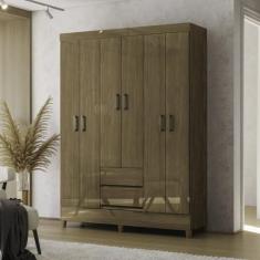 Imagem de Guarda Roupa 6 Portas 2 Gavetas com Pés Fit Jequitiba