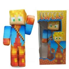 Imagem de Boneco Lopers Youtuber Streamers Minecraft 35 Cm - Fbc Toys