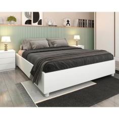 Imagem de Cama Box De Casal Tcil Monaco Branco - Tcil Móveis