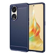Imagem de Capa de celular para Oppo A1 Pro 5G, fibra de carbono refinada, anti-queda, anti-impressões digitais, proteção total
