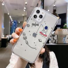 Imagem de Capa de telefone astronauta para iPhone 11 13 14 Pro Max 12 XR 7 8 Plus X XS SE 2020 13 Mini 14promax 13promax Capas macias de silicone, UB10, para iphone xs max