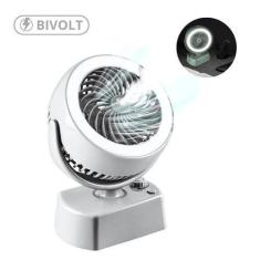 Imagem de Ventilador Portátil com Umidificador e LED  Recarregável e Ajustável -