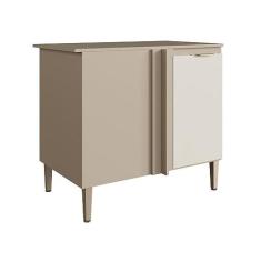 Imagem de Balcão para Cozinha Canto Reto com Tampo Carol Mocca/areia