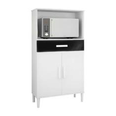 Imagem de Balcão Microondas Duplo Cozinha Mdp 15mm 2 Portas 1 Gaveta - Full Econ