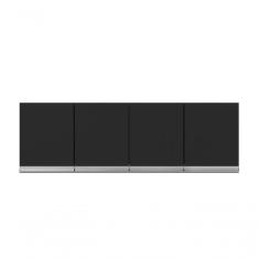 Imagem de Armário Aéreo Preto Suspenso p- Cozinha Andreia 150cm c- 4 Portas - Ajl Móveis