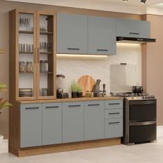 Imagem de Armário de Cozinha Completa 270cm Rustic/Cinza Agata Madesa 11