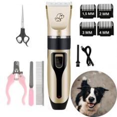 Imagem de Kit Máquina de Tosa Profissional para Pets  Cortador Sem Fio de Alta P