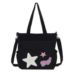 Imagem de Bolsa tiracolo fofa para mulheres Kawaii Y2K bolsa mensageiro estética bolsa de ombro bolsa Hobo bolsa sacola, Preto