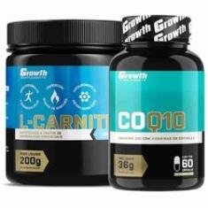 Imagem de Coenzima Q10 60 Caps + L-Carnitina 200g em Pó Growth