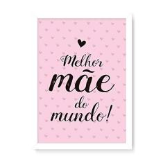 Imagem de Arte Maníacos Quadro Decorativo Melhor Mãe do Mundo - 23x16,25cm (Moldura caixa em laca )