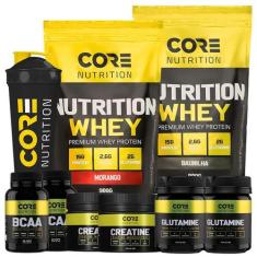 Imagem de Kit Nutrition 900G + Bcaa +Crea Plus+ Gluta + Coque Core - Core Nutrit