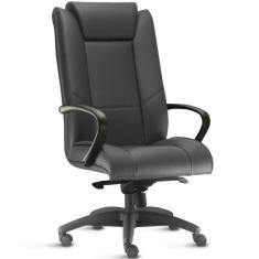 Imagem de Cadeira De Escritório Presidente Couro Ecológico Preto