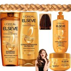 Imagem de Kit Elseve Oleo Extraordinario Loreal Paris 400 Ml Creme De Pentear Ma