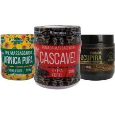 Imagem de Kit Massageador Arnica Pura + Cascavel + Sucupira - Rhenuks