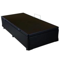 Imagem de Cama Box Baú Viúva Mega Material Sintético Black - 120X203 - Mega Colc