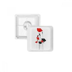 Imagem de Red Flowers Kit de atualização para jogos com teclado mecânico PBT com arte abstrata