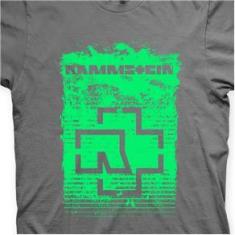 Imagem de Camiseta Rammstein Chumbo e Verde em Silk 100% Algodão