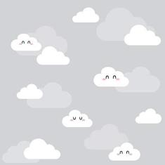 Imagem de Papel de Parede Nuvens Clean