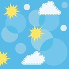 Imagem de Papel de Parede Adesivo nuvem sol 34869731 Rolo 0,58x3M