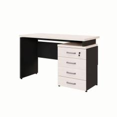 Imagem de Escrivaninha Yaris 4 GV Carvalho Berlin e Preta 120 cm