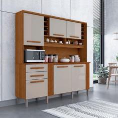 Imagem de Armário de Cozinha 6 Portas 2 Gavetas Catar Sallêto Móveis